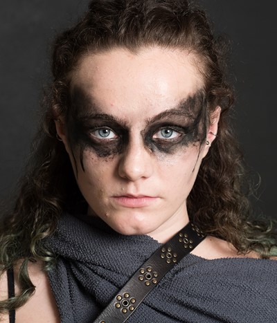 Dramatic character make-up applied to a model by a student from The Iver Academy