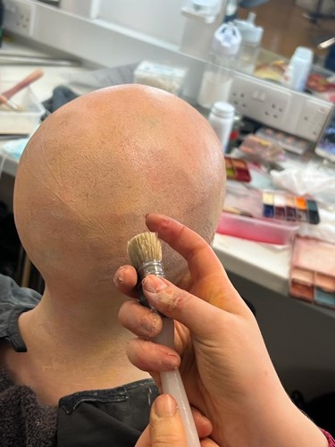 Bald Cap Colouring using flicking technique